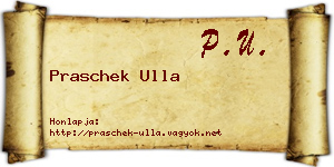 Praschek Ulla névjegykártya